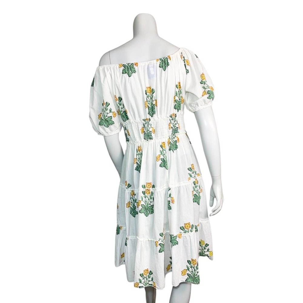 CJ LAING Daisy Midi Garden Girl Dress in Primrose Cotton Print - Picture 6 of 13